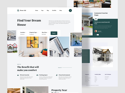 Property & Apartment Landing page agency agency business agency websites creative dribbble best shot home page home rent illustration landing page minimal clean new trend real estate agency real estate agent realestate rent app rent house trendy design ui