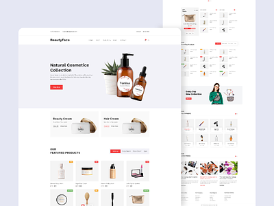 Cosmetic E-commerce Shop landing pages. 2020 2020 trend design agency architecture cosmetic cosmetics cosmetis shop creative ecommerce ecommerce design landing page landingpage mackup multi store shop store shopify tech store template ui uidesign uxdesign website design