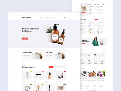 Cosmetic E-commerce Shop landing pages.