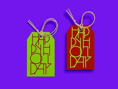 happy holiday / typographic