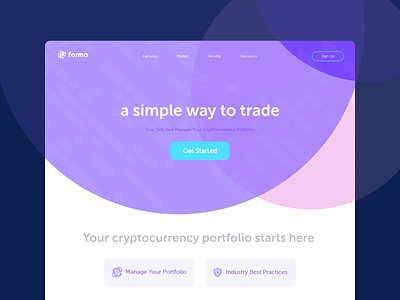 Forma Web bitcoin brand brand design branding colorful cryptocurrency daily ui finance fun landing page ui ux webdesign website