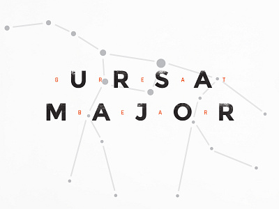 Ursa Major—the Great Bear bear constellation lettering major space stars type typography ursa