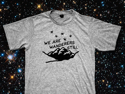 Wanderer Shirt astronomy carl carlsagan illustration mountain sagan shirt space stars tshirt wander