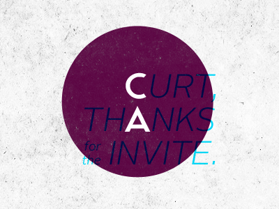 Thanks Curt branding debut identity logo overprint