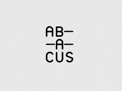 Abacus Shmabacus black brand grayscale identity logo pattern type