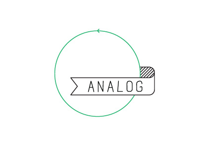 Analog analog branding continuous identity line logo simple type