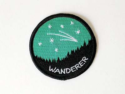Forest Space Wanderer Patch badge emblem embroidered patch forest illustration patch patch design space stars