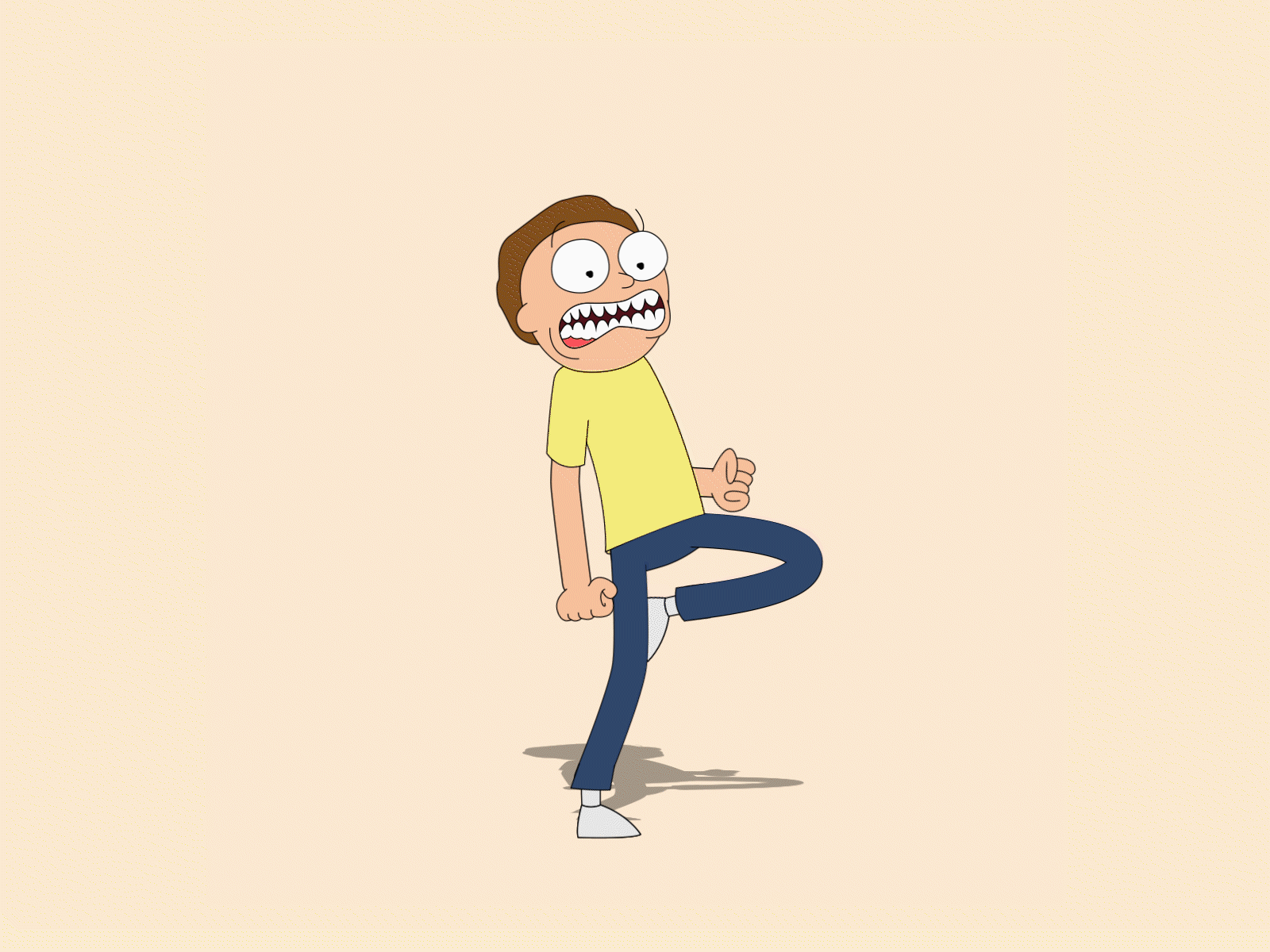 Morty - Run Cycle aftereffects animation animation 2d animation after effects illustration morty motion design rickandmorty run cycle walkcycle