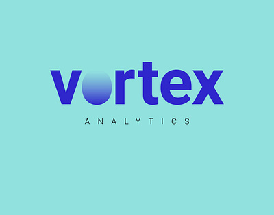 Vortex Analytics adobe blue brand brand design brand identity branding branding design clean digital illustrator logo logo design logotype minimal typography