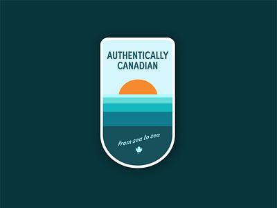 Authentically Canadian - Retro badge badge brand brand design brand identity branding crest digital digital design icon illustrator logo logotype retro retro design seal vector