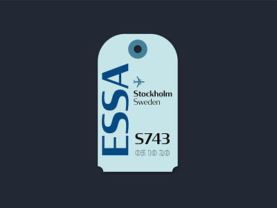 Sweden luggage tag