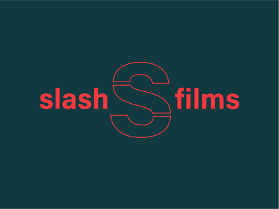 Slash Films logo adobe brand brand identity branding branding design clean digital icon illustrator logo logo design logotype minimal pattern red typeface typography vector