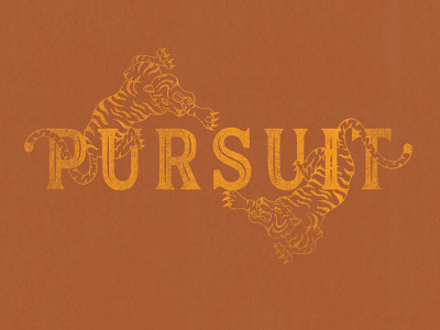 Pursuit Tigers design typography