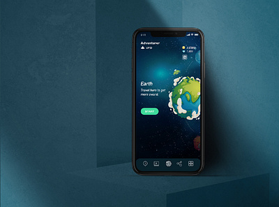 Earth gaming app app design product design ui ux