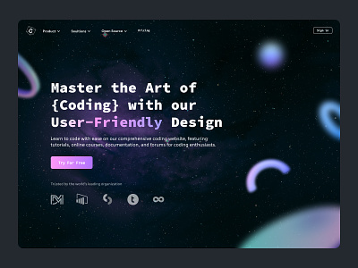 Coding learning and purchase landing page branding coding product design ui ux web
