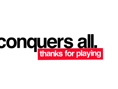 Thanks for playing. analog bold crooked for print helvetica offset red