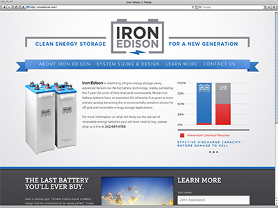 Iron Edison - Now Live! css3 gotham html5 live media queries progressive enhancement proxima nova responsive web design typekit website