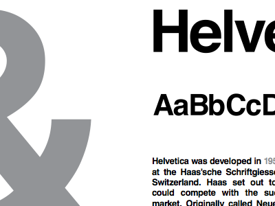 36x144" Helvetica Poster