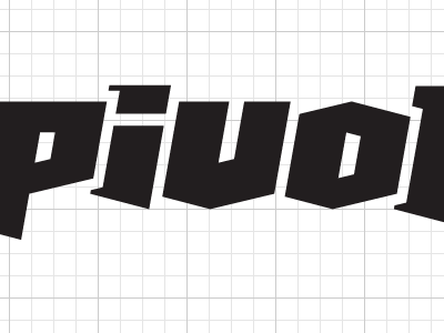 pivo? block clip cuts fast figure ground relationship illustrator italic logo logotype movement overlay race speed type