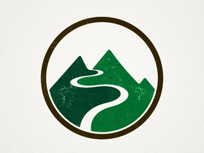 Texture badge brown circle concrete cork emblem green guide logo mark mountain noise paper path peak ring texture trail