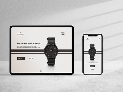 UI/UX design for watch brand