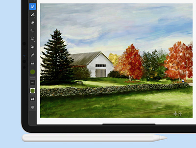 Barn adobefresco digitalpainting ipadpro ipadproart painting