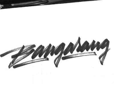 Bangarang brush lettering script typography