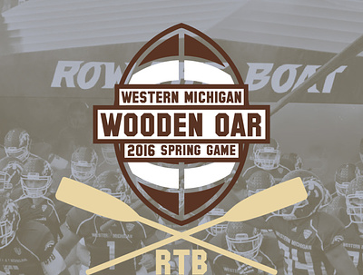 wooden oar pass design logo sports sports design vector