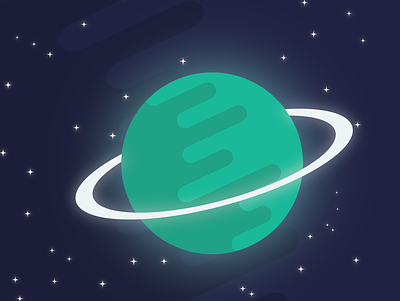 flat planet flat colors illustration passion project planets space vector