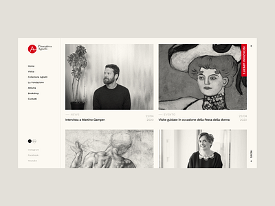 Pinacoteca Agnelli - Restyle 01 - News art website dark mode helvetica minimal ui museum website