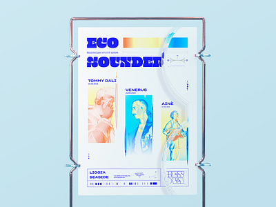 Eco Sounder art direction blender genova music poster poster design venerus