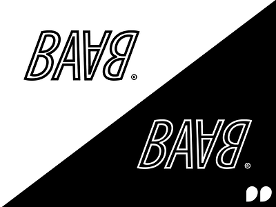 Baab logo design app baab black design font icon instagram logo logo design mobile stroke typography ui ux web white