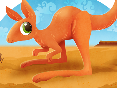 Joey Kangaroo animal australia children illustration joey kangaroo outback