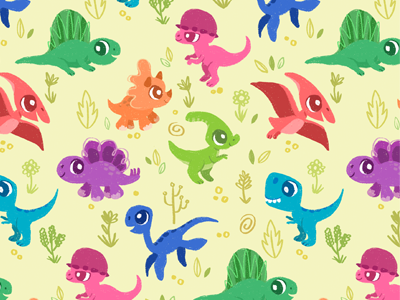 Dinosaur Pattern art design dino dinosaur illustration pattern stationary t rex