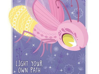 Inspirational Insects - Firefly animals bug design firefly insect inspirational lightning poster sparkles typography