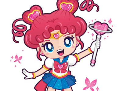 Sailor Chibi Chibi anime butterfly chibi chibichibi cute fanart kawaii moon sailor sparkle