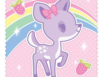 Sparkle Fawn cute deer fawn fruit illustration kawaii rainbow