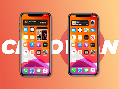 Follow the tide and come a wave of iOS14 component building art branding design flat icon illustration typography ui ux web