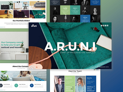ARUNI Start-up Presentation Template branding design presentation presentation design presentation layout presentation template template design ui