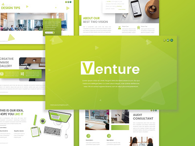 Venture - Business Investor Presentation branding design graphic design presentation presentation design presentation layout presentation template template design ui vector