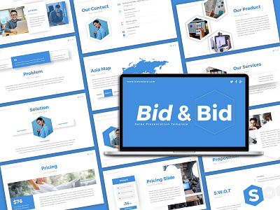 Bid&Bid Sales Presentation Template branding design graphic design presentation presentation design presentation layout presentation template template design ui vector