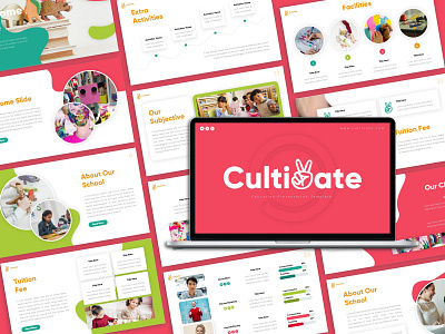 Cultivate Education Presentation Template branding design graphic design presentation presentation design presentation layout presentation template template design ui vector