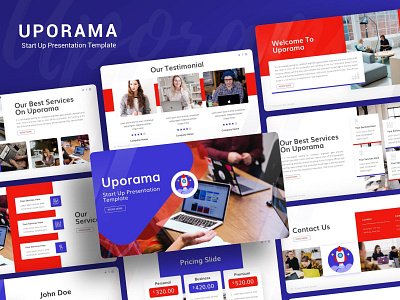 Uporama Startup PowerPoint Presentation Template branding design illustration presentation presentation design presentation layout presentation template template design ui