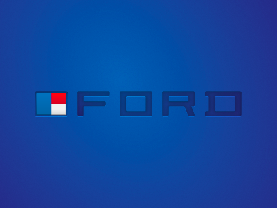 Ford 2 automobile blue car ford illustrator logo redesign