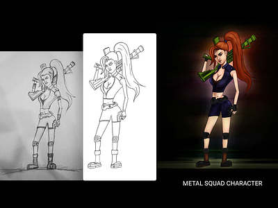 metal squad character digital paint characterdesign digital painting photoshop sketching