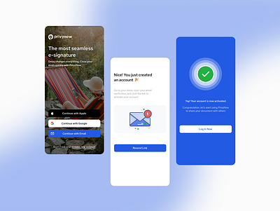 Internship Project - PrivyNow app branding clean design login ui ui ux