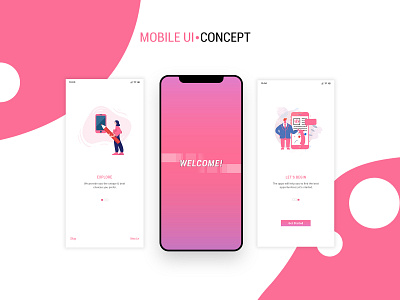 MobileApp ll On Boarding Screens Concept