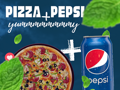 Pizza + Pepsi Yummmmmmmmmmmmmmmmy artist design logo pepsi pizza pizza logo