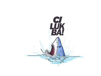 Ci Luk Ba Shark artwork drawing drawingart graphic design illustration lineart potrait vector