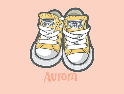 cutie shoe baby drawing drawingart vector vector art vector illustration